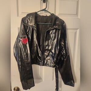 Chucky Women's Shiny Black Faux Leather Jacket